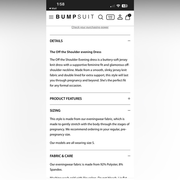 Bunpsuit The Off the Shoulder Evening Dress. Black size large - Picture 3 of 4